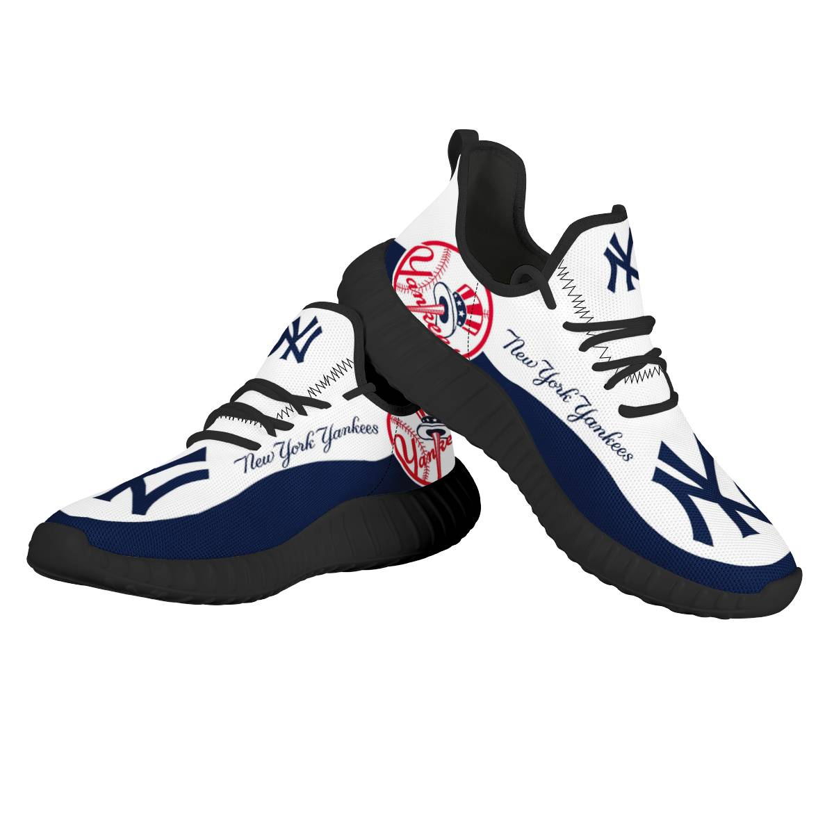 Women's New York Yankees Mesh Knit Sneakers/Shoes 002